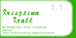 krisztina krall business card